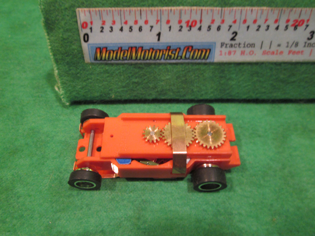 Top view of Dash IROC Red (Error) HO Slot Car Chassis