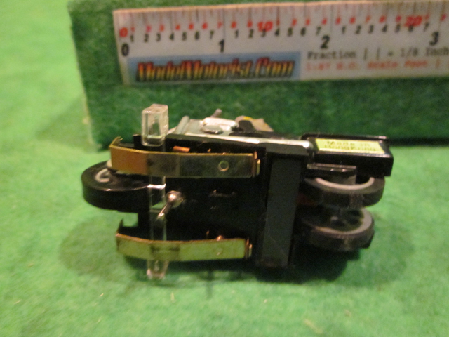 Top view of Ideal Bi-Directional Motorcycle HO Slot Car Chassis