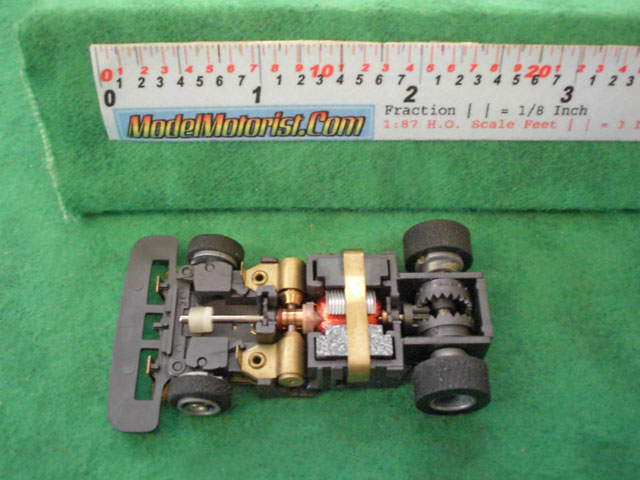 Top view of Tyco Total Control Racing Passing Car Narrow B Chassis
