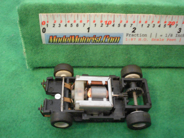 Top view of Tyco TR-X Leader HO Slot Car Chassis