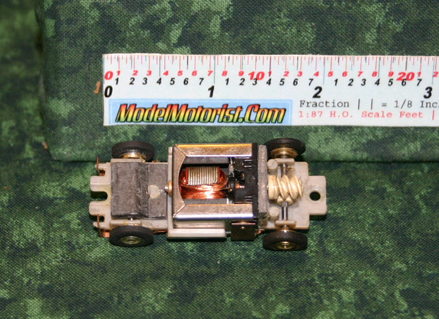 Top view of Atlas Zinger HO Scale Slot Car Chassis