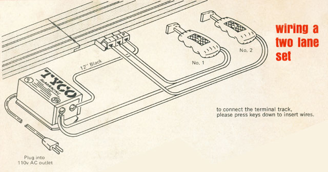 Two Lane Track with Two Plungers wiring